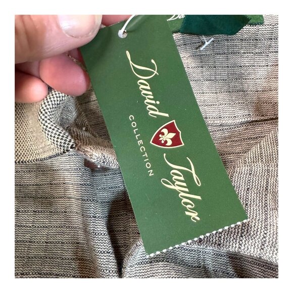 David Taylor Men’s Jacquard Polo Shirt 2XLT No Roll Colar Big & Tall 2XLT NEW - Picture 4 of 6